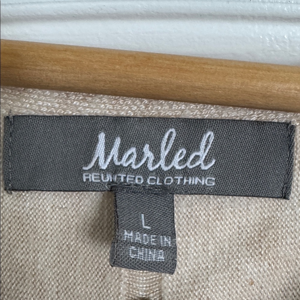 Marled Women's Cream Crew Neck Sweater Size Large - Picture 3 of 5